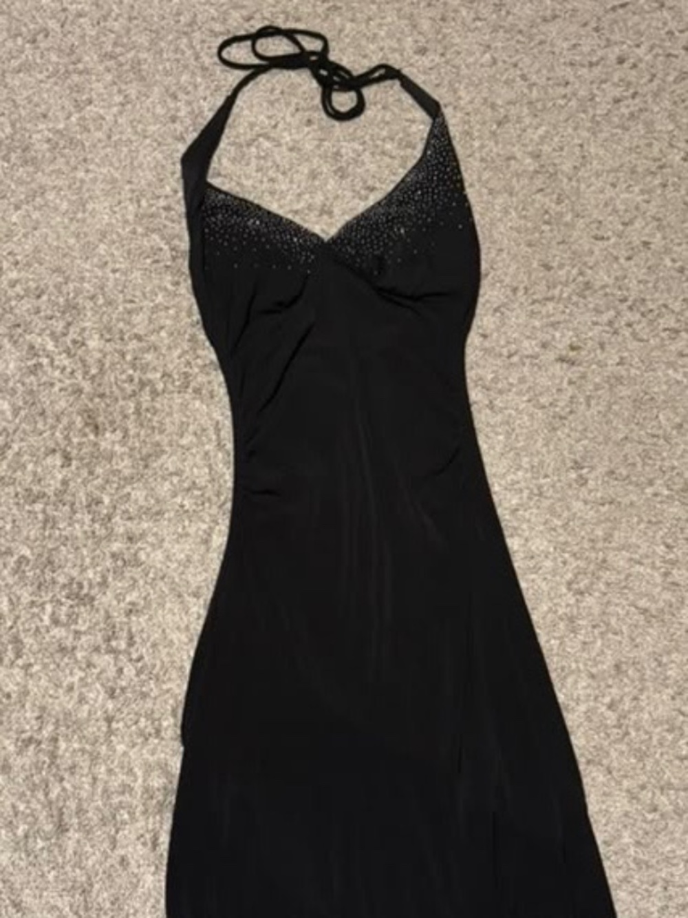 Rhinestone black elegant dress